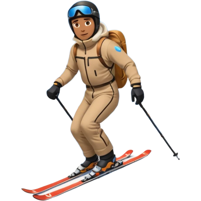 Man Skiing Background Matterhorn emoji