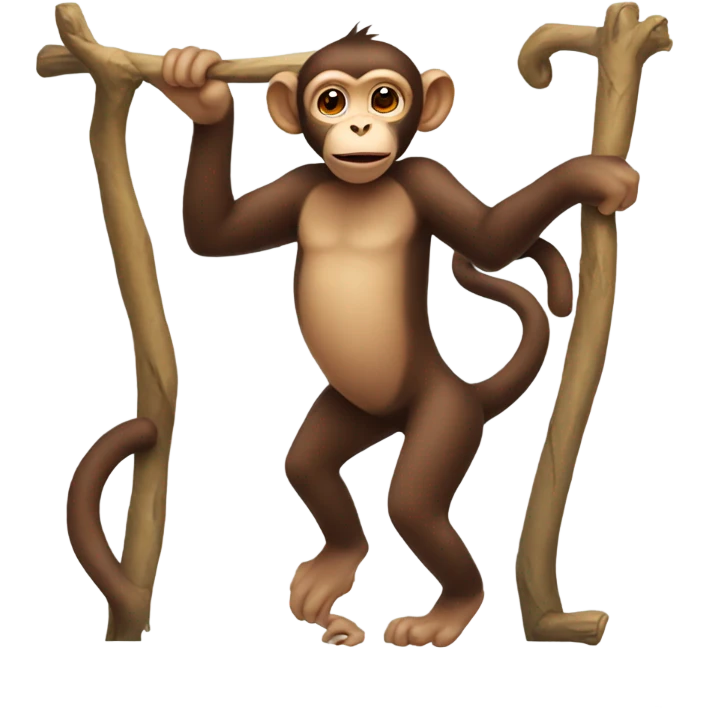 Monkey with red butt emoji