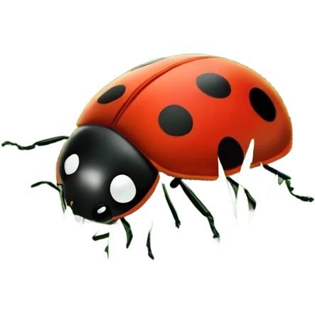 Ladybug crawling through grass emoji