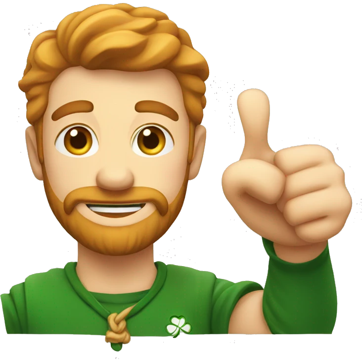 Irishman shows thumbs up emoji