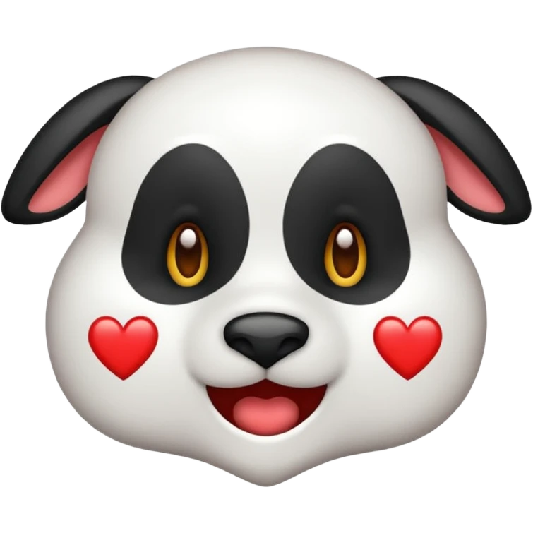 Um emoji de coração da cor de um dálmata emoji