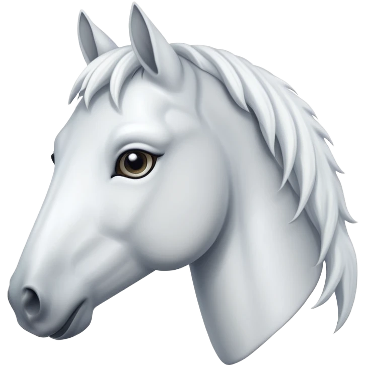 white horse face  emoji