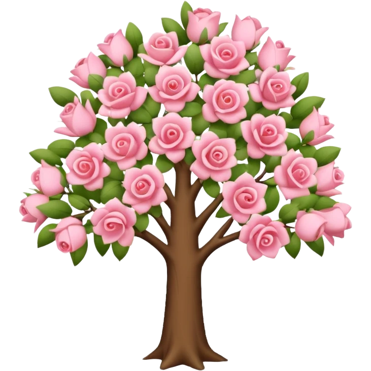 Arbre à fleur rose pastel emoji