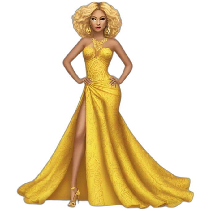Beyoncé Versace dress emoji