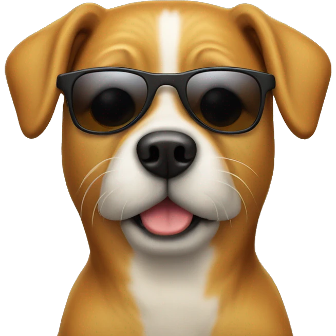 Hund mit Sonnenbrille  emoji