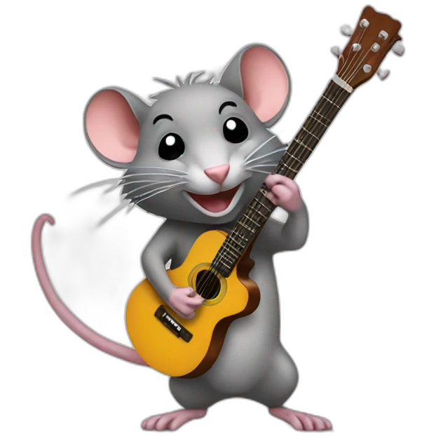 rat playing a guitar emoji