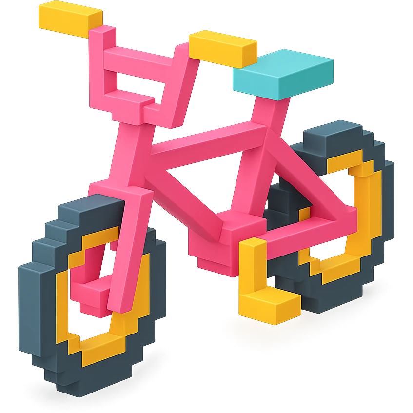 розовый велосипед BMX, no background emoji