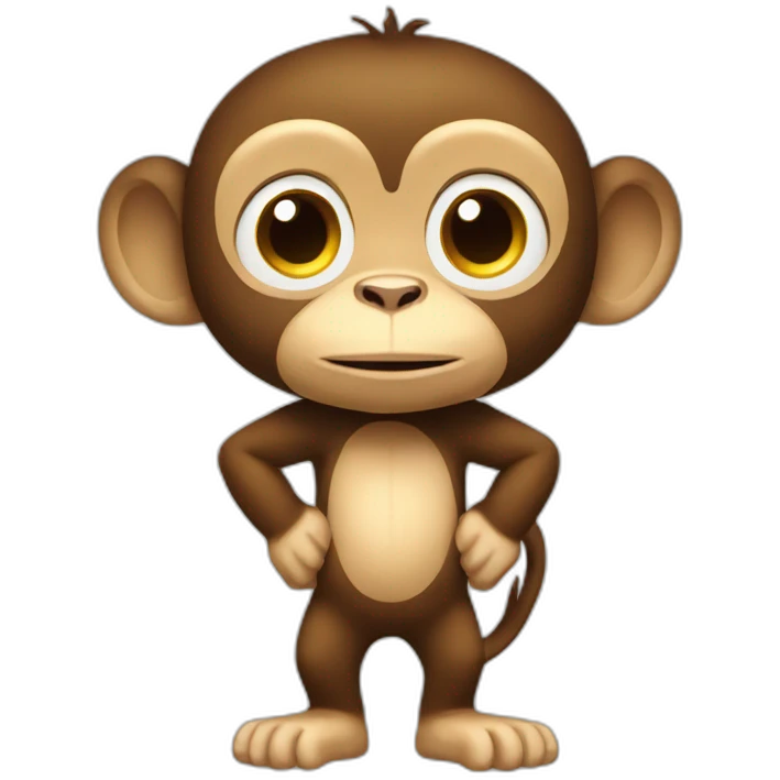 smart monkey full body emoji