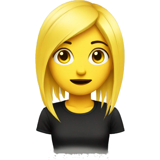 a emo girl yellow emoji emoji