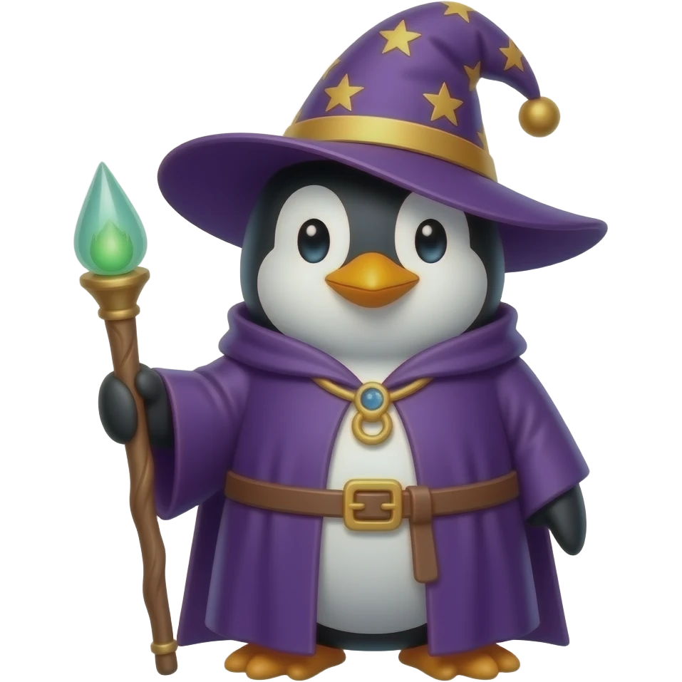 Penguin Wizard emoji