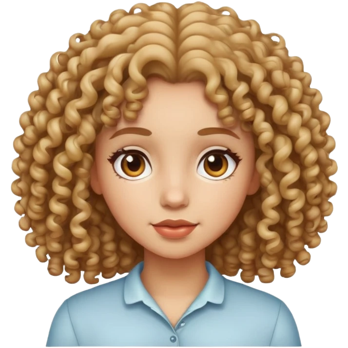 Chica rizada  emoji