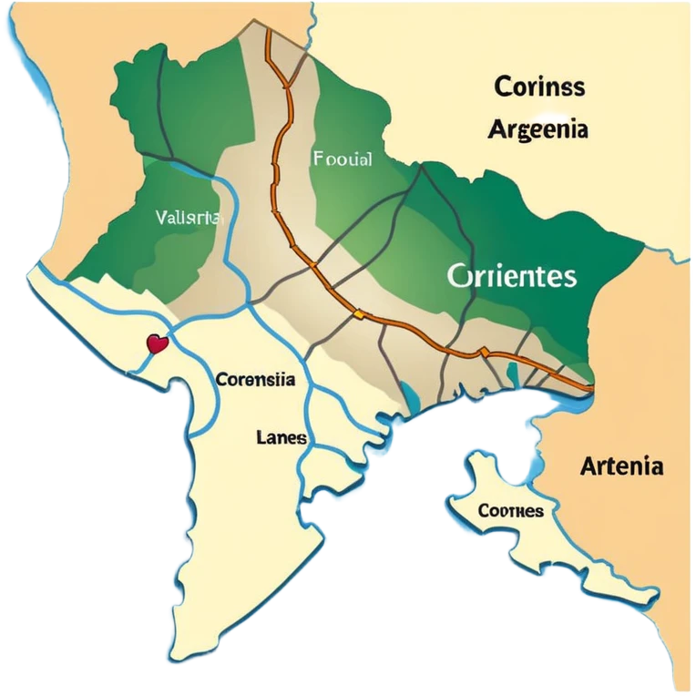 mapa de la provincia de corrientes emoji