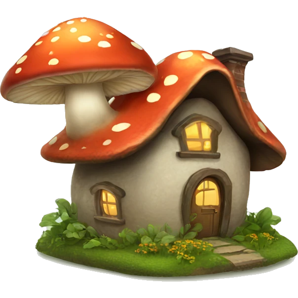 mushroom house emoji