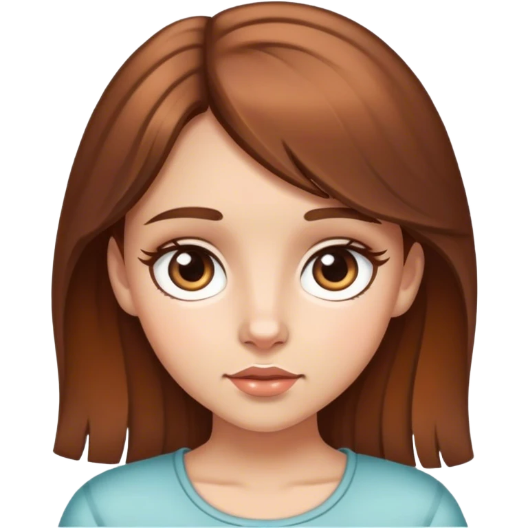 brown haired bambi eyes girl emoji
