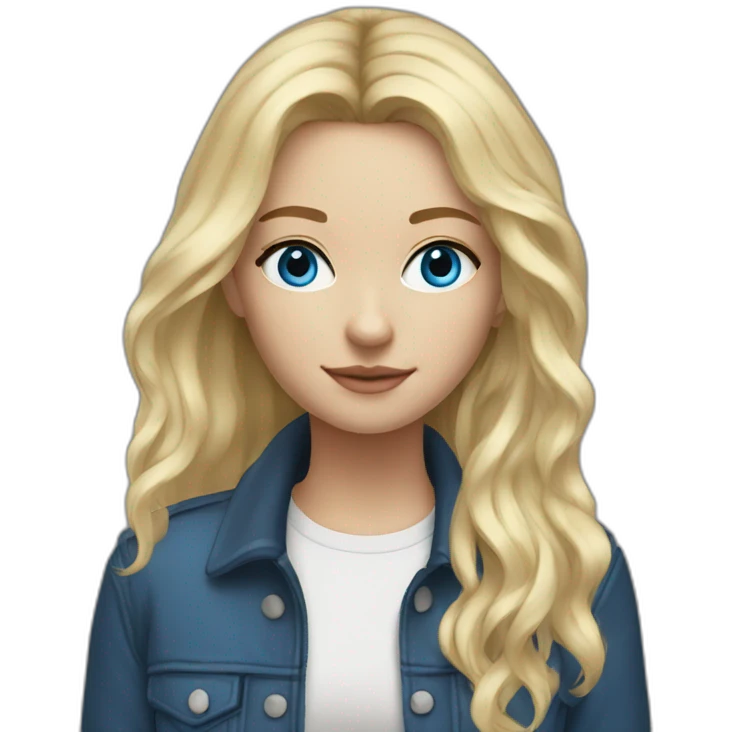girl, 22 years old, blue eyes, blond hair, drummer emoji