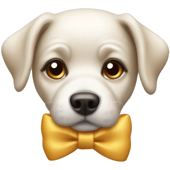 dog with bow emoji