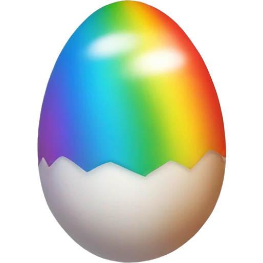 Rainbow egg emoji