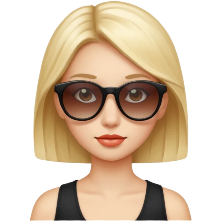 Girl wearing sunglasses emoji