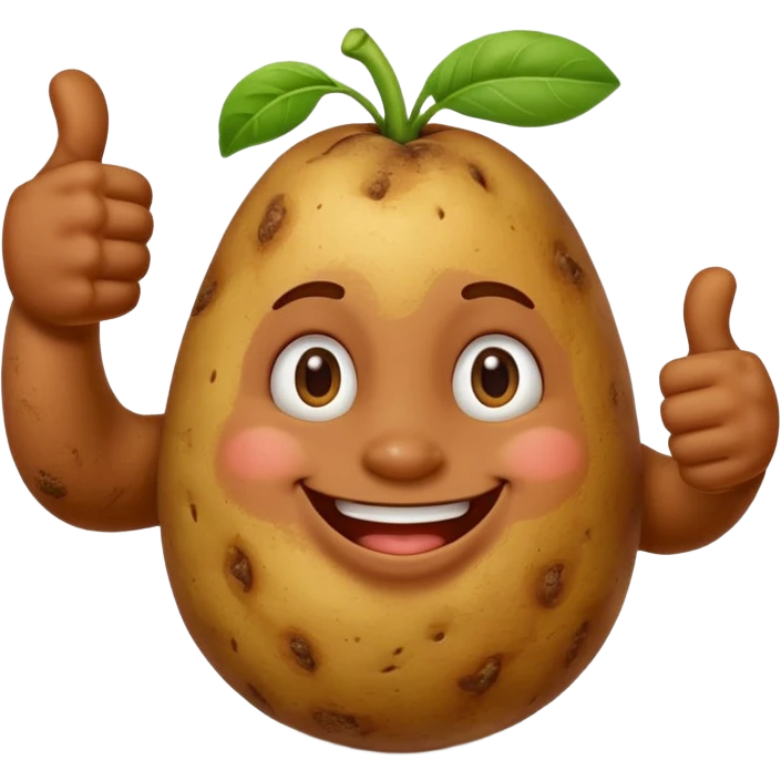 potato doing thumbs up emoji