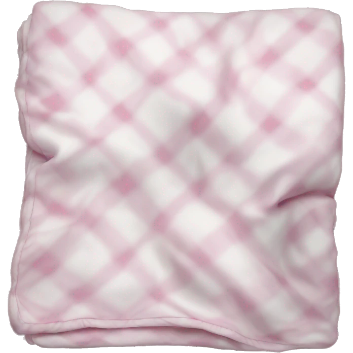 Plad white and pink blanket folded  emoji