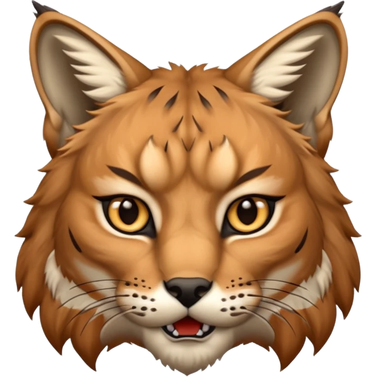 Tête de lynx très féroce  emoji
