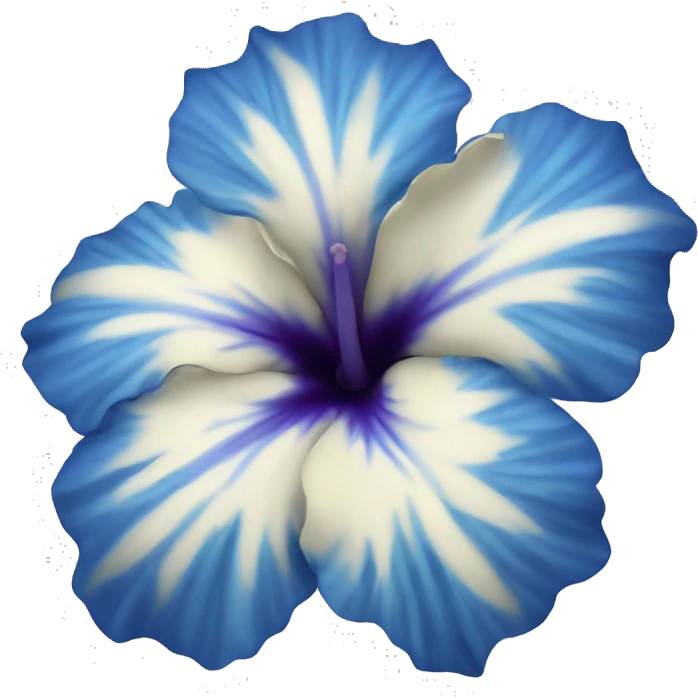 Blue hibiscus flower emoji