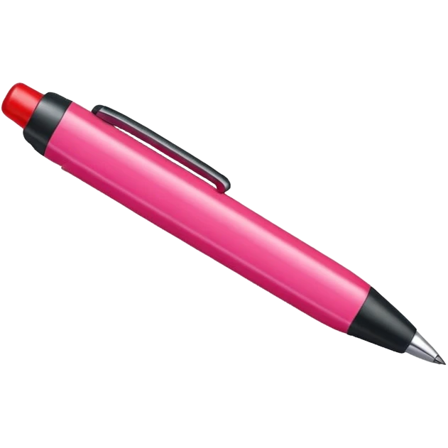 chunky pink and red pen emoji