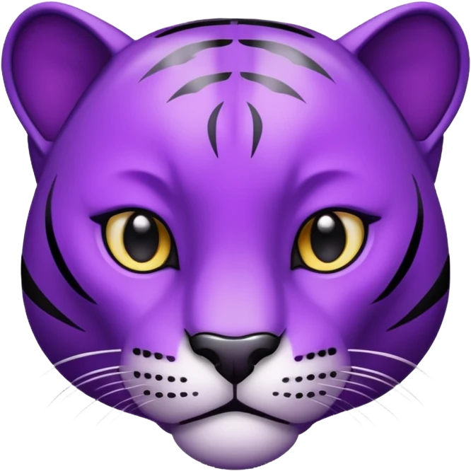 Purple Panther face tileted to the slight right emoji