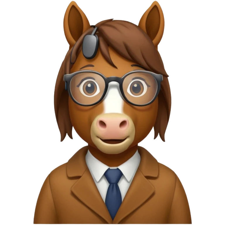 Horse with glasses emoji