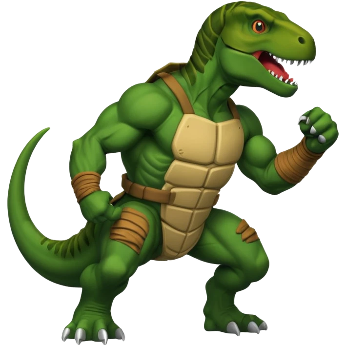 Ninja turtle T rex  emoji