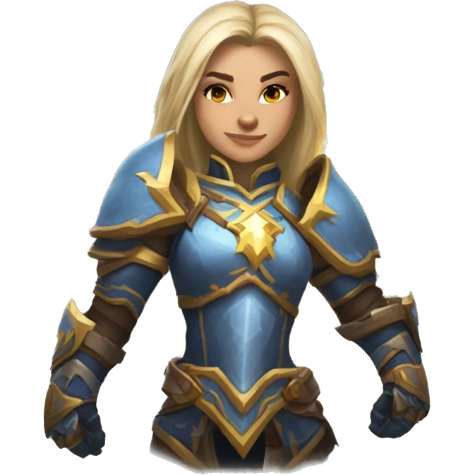 World of Warcraft Female Paladin with Thunderfury emoji