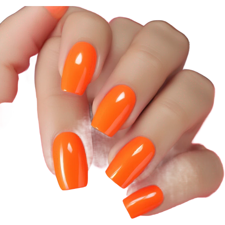 orange acrylic nails  emoji