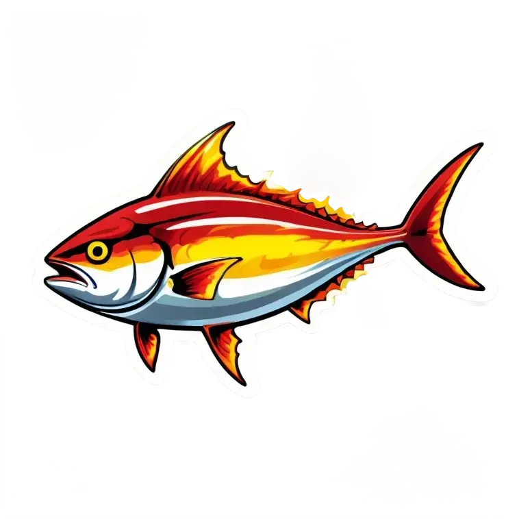 flaming tuna fish emoji