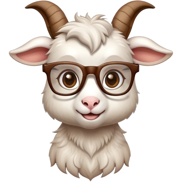 baby goat with glasses emoji