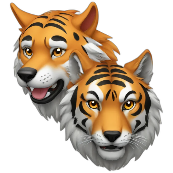 wolf and tiger emoji