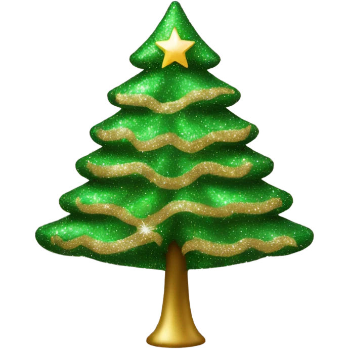 Glittering christmas tree emoji