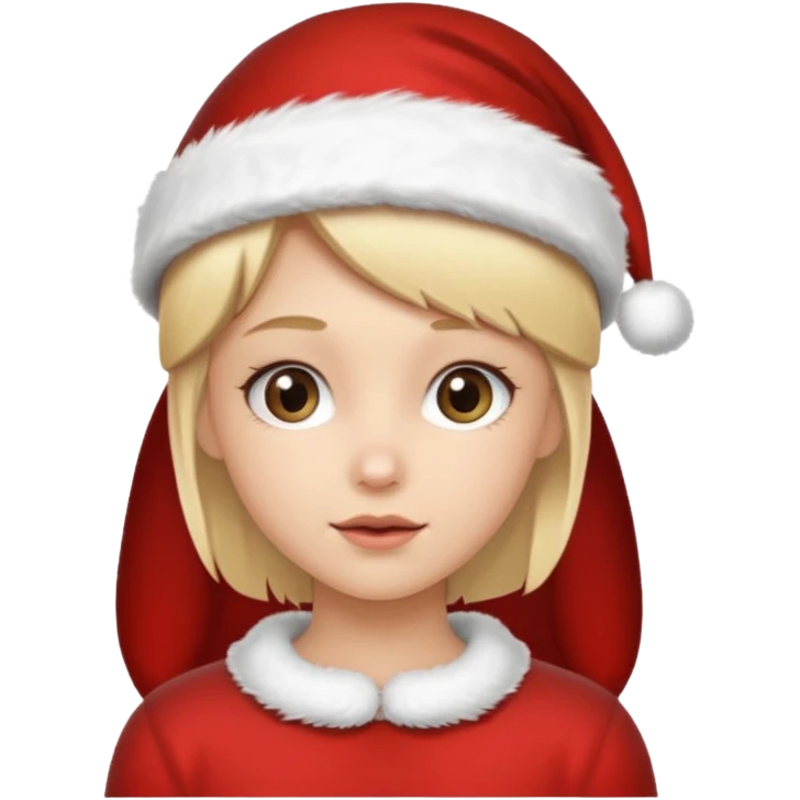 Blondie girl santa clauss emoji