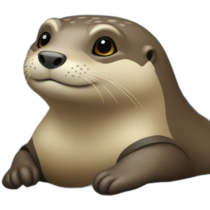 loutre sur tortue emoji