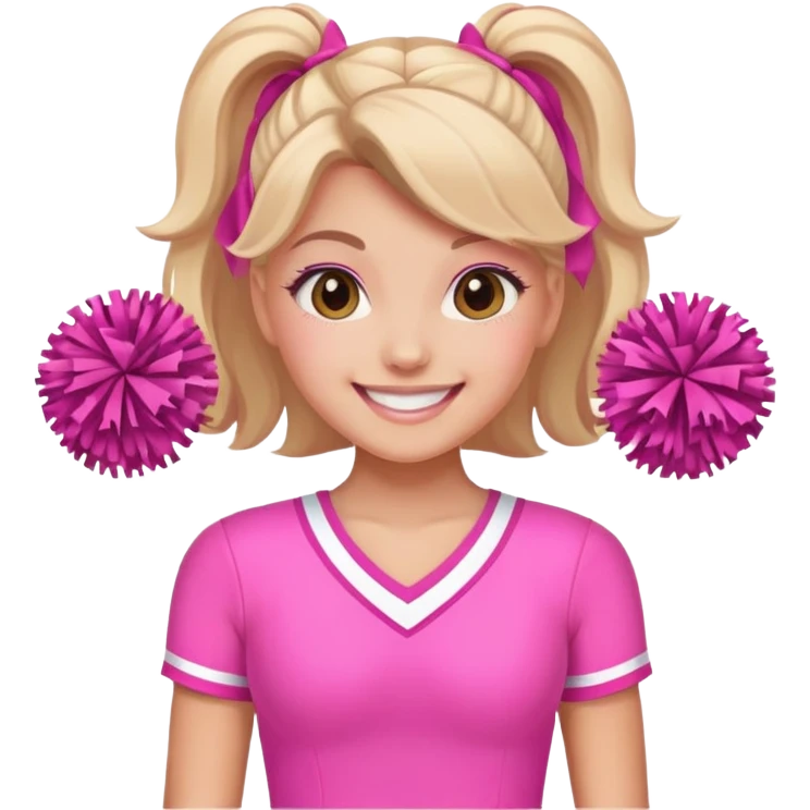 Pink chearleader  emoji