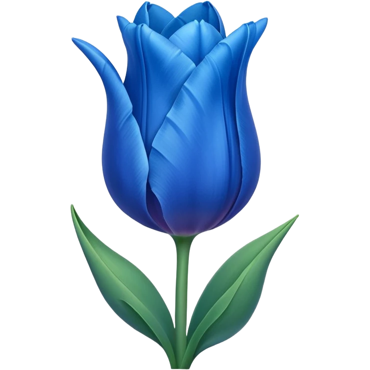 Blue tulip emoji