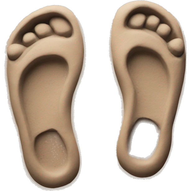 pair of shoe prints in clay emoji