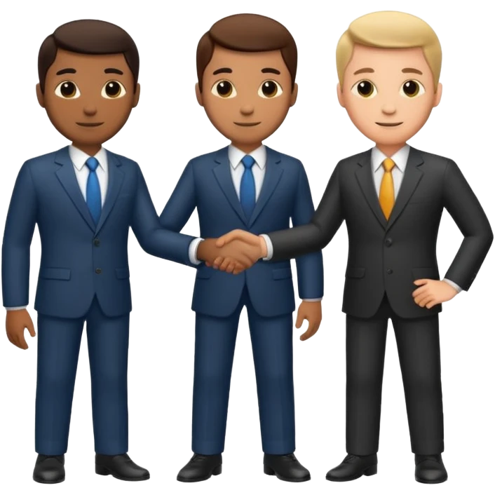 men in suits shaking hands emoji