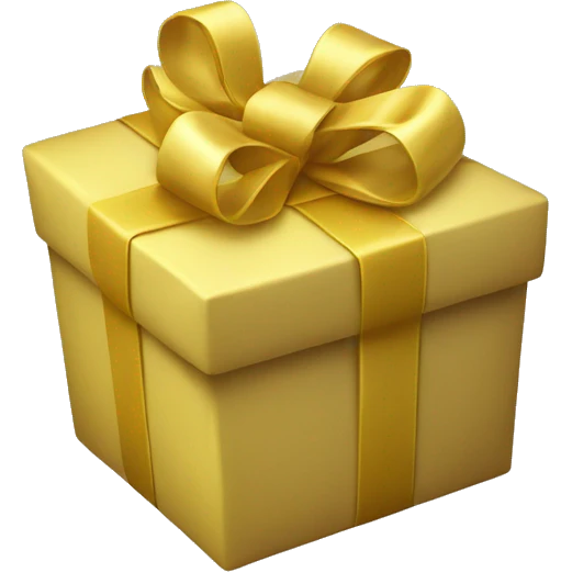 Yellow Christmas present emoji
