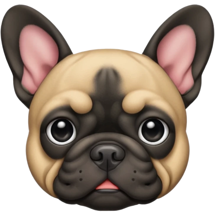 Frenchie black dog emoji