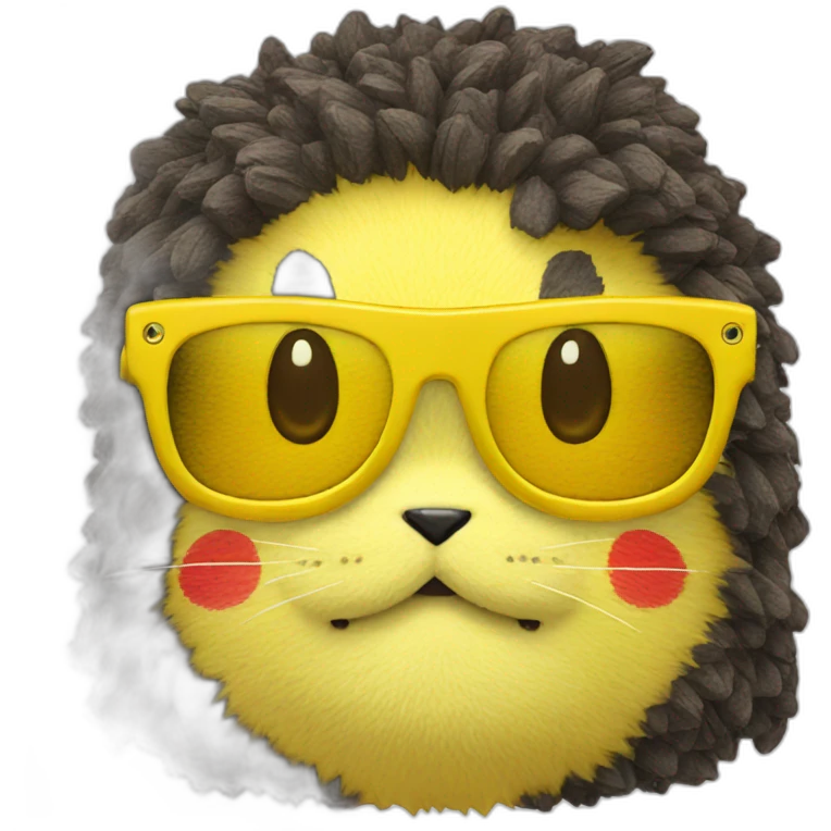 Pikachu sunglasses emoji
