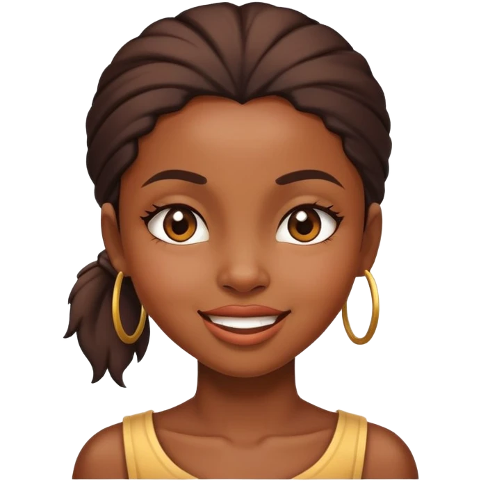 African girl winking  emoji