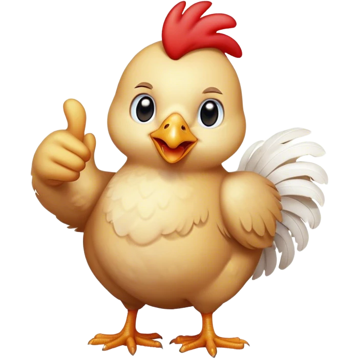 Chicken thumbs up emoji