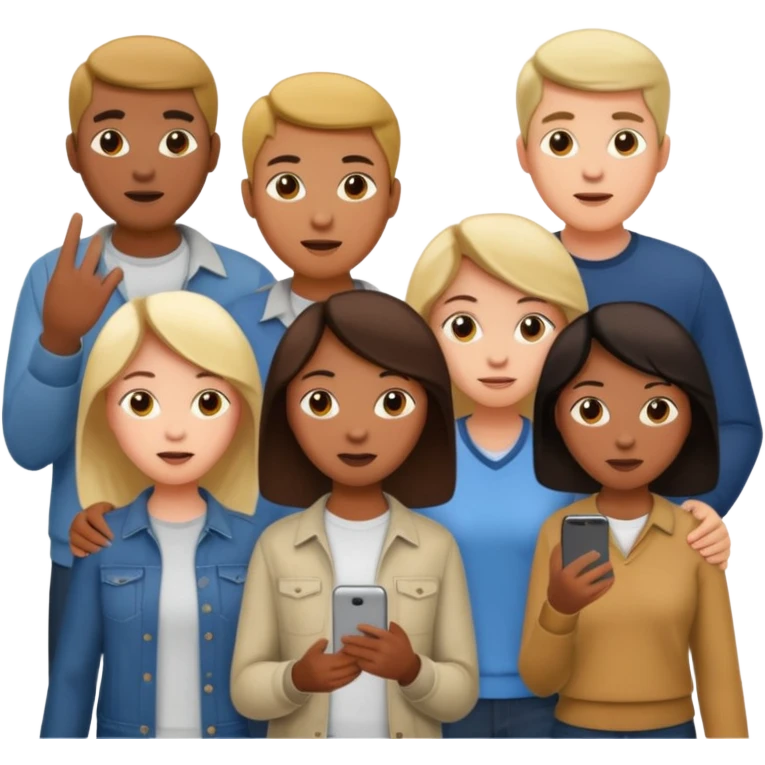 Group of person discuss emoji