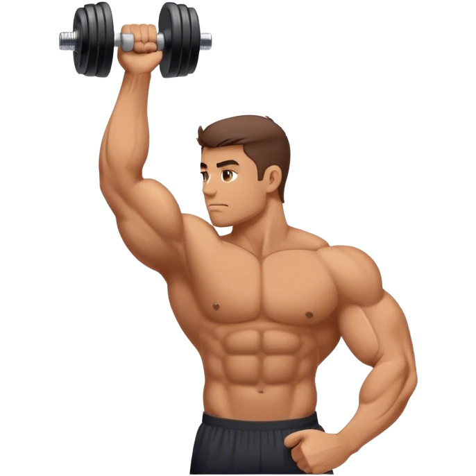 bicep side view holding a dumbbell emoji