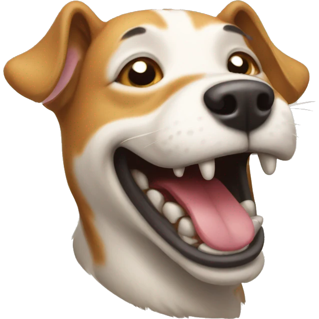 laughing dog emoji